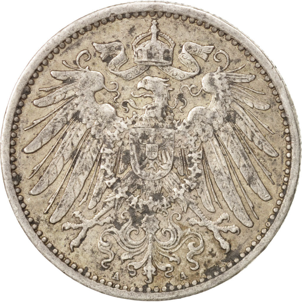 Coin, GERMANY - EMPIRE, Wilhelm II, Mark, 1907, Berlin, EF(40-45), Silver, KM:14