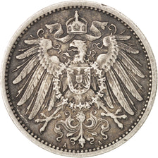 Coin, GERMANY - EMPIRE, Wilhelm II, Mark, 1909, Berlin, AU(50-53), Silver, KM:14