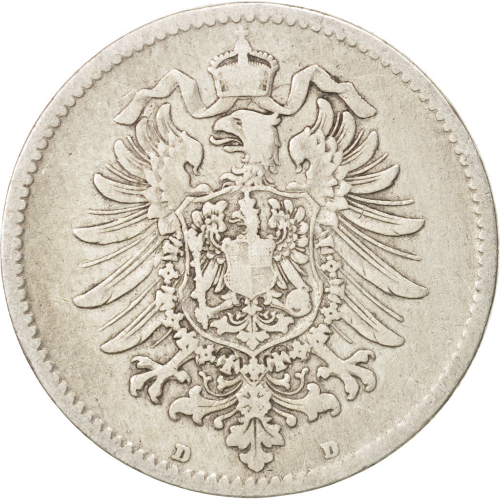 GERMANY - EMPIRE, Wilhelm I, Mark, 1874, Munich, VF(30-35), Silver, KM:7