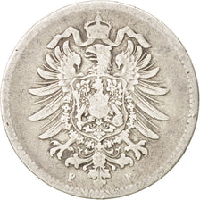 GERMANY - EMPIRE, Wilhelm I, Mark, 1875, VF(30-35), Silver, KM:7