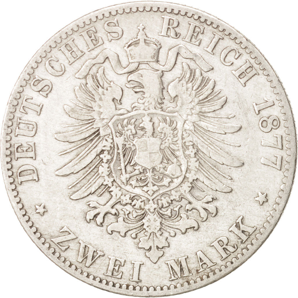 Coin, German States, PRUSSIA, Wilhelm I, 2 Mark, 1877, Berlin, VF(30-35)