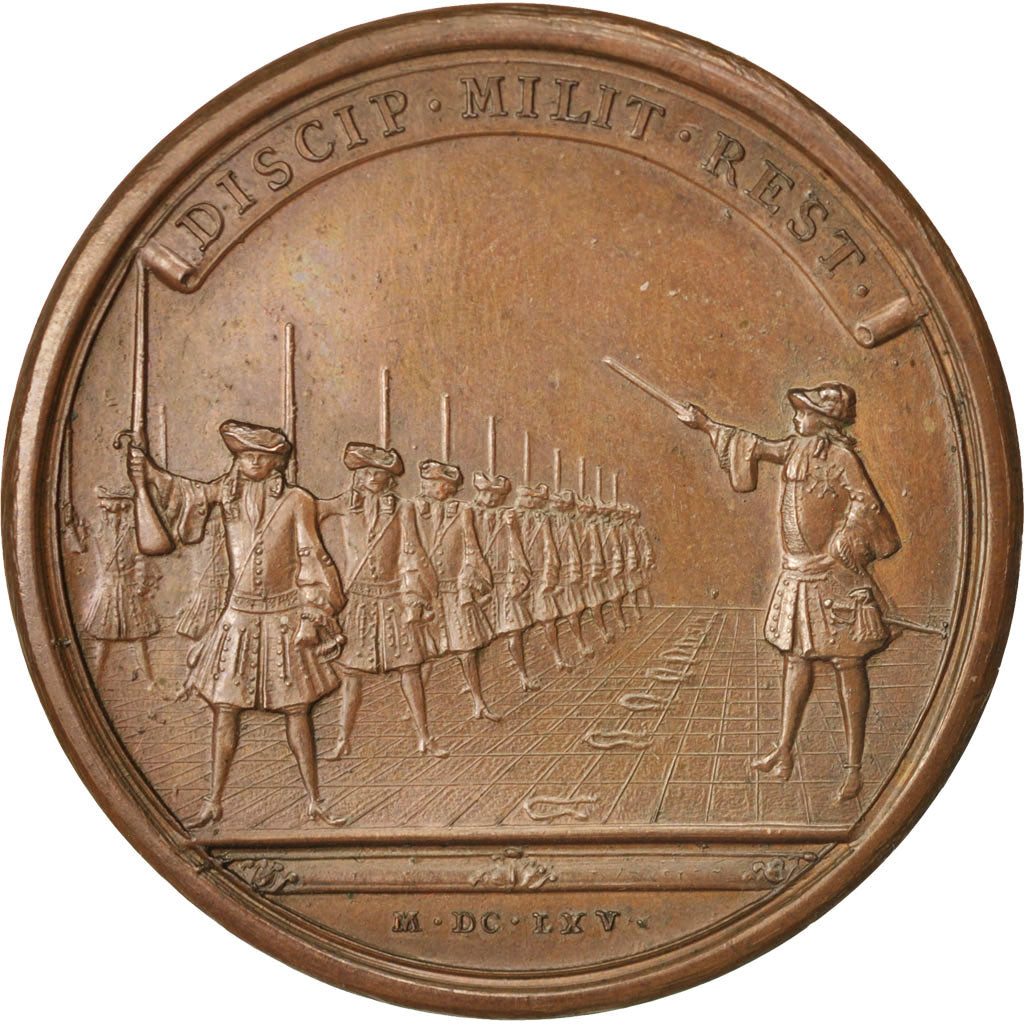 France, Medal, Les revues militaires, Louis XIV, History, 1665, Mauger