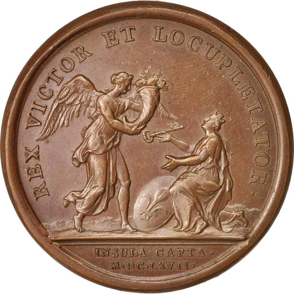 Francia, Medal, Prise de Lille, Louis XIV, History, 1667, Mauger, SPL-, Bronzo