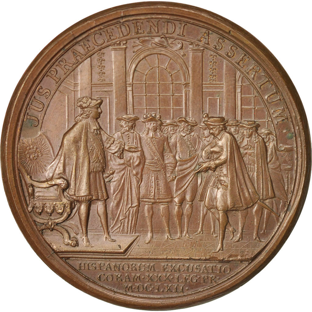 France, Medal, The Ambassador of Spain, Louis XIV, History, 1662, Mauger