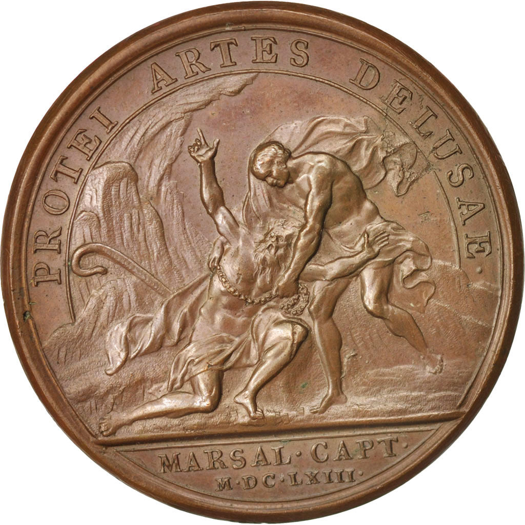 France, Medal, Siège et prise de Marsal, Louis XIV, History, 1663, Mauger