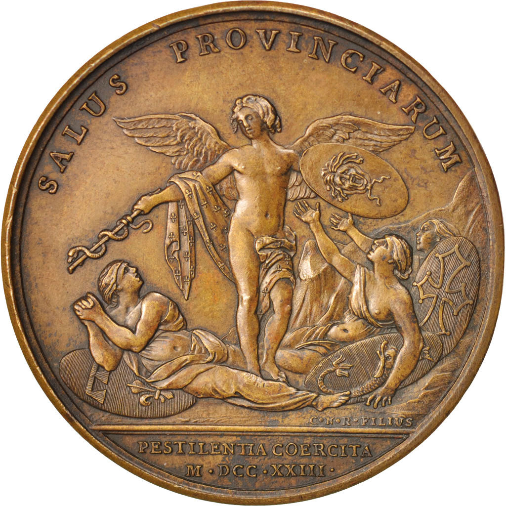 France, Medal, Fin de l'épidémie de peste à Marseille et en Provence, Louis