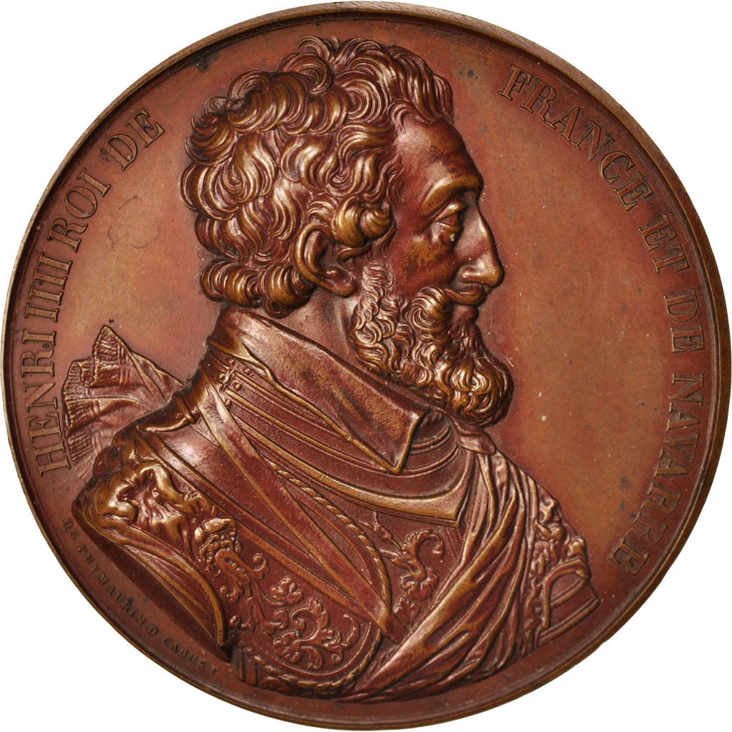France, Medal, Vie d'Henri IIII, History, XIXth Century, Caqué, MS(63), Copper