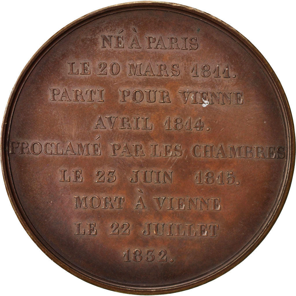 France, Medal, Napoléon II, History, XIXth Century, Caqué, MS(63), Copper, 52