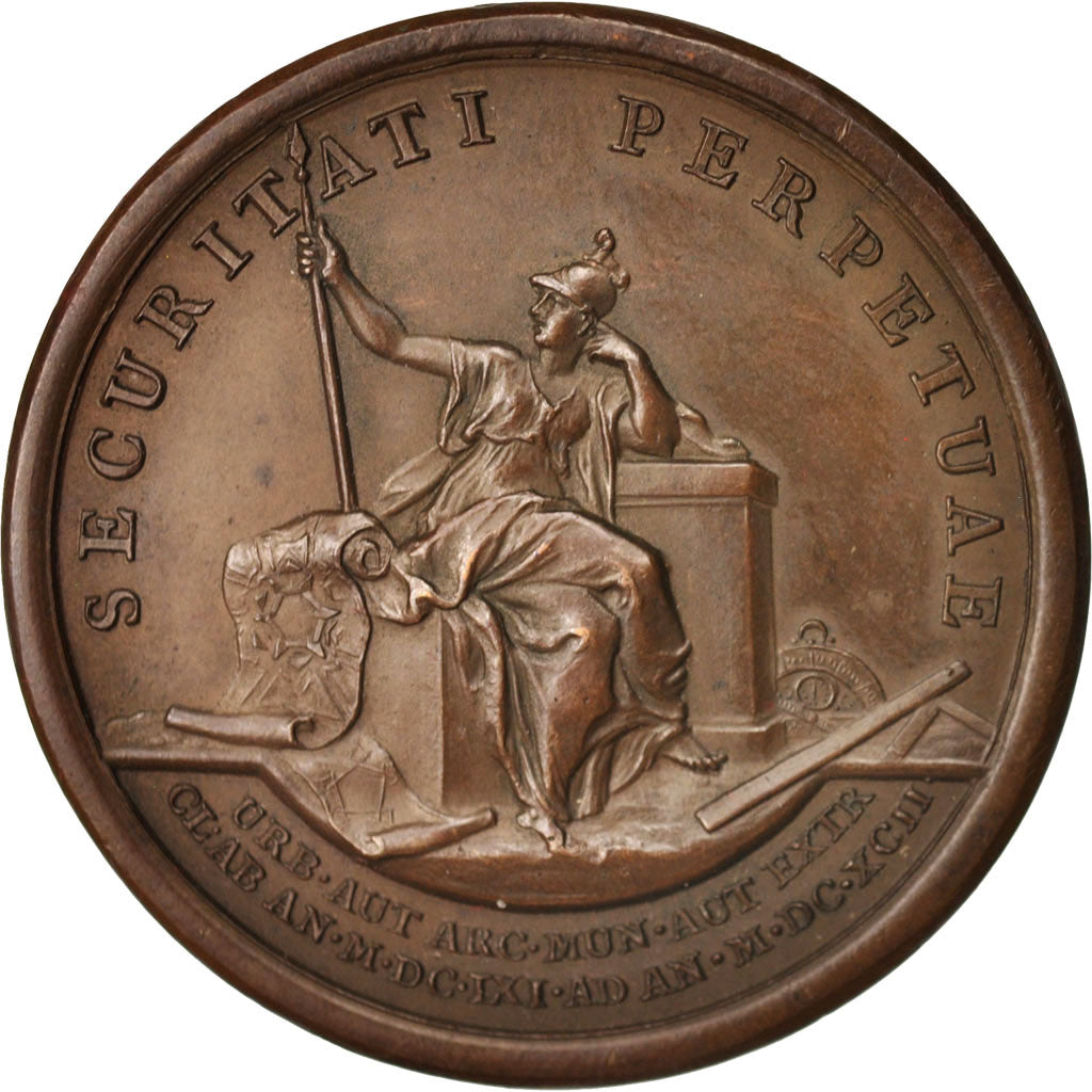France, Medal, Fortification des villes, Louis XIV, History, 1692, Mauger
