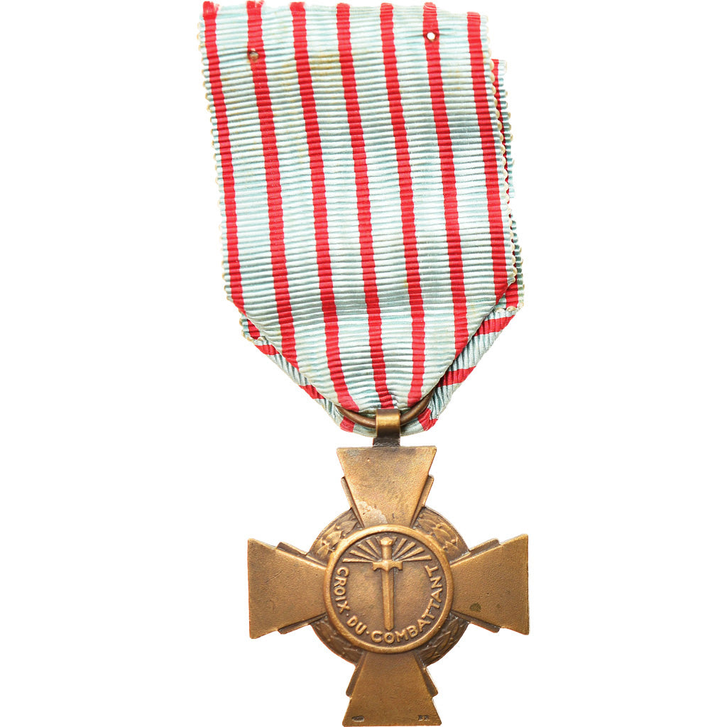 France, Croix du Combattant, Médaille, 1914-1918, Excellent Quality, Bronze, 36