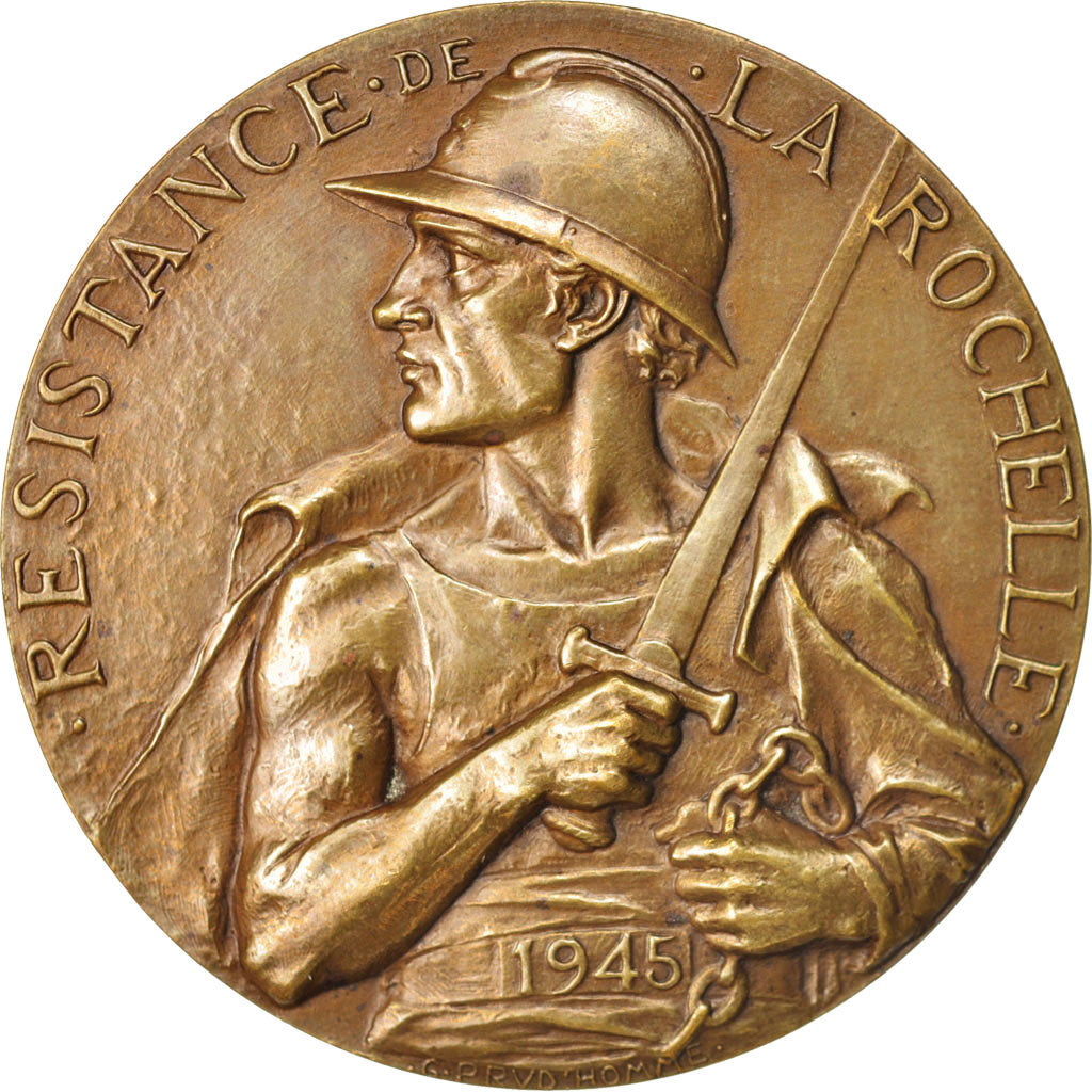 Francja, Medal, La résistance de La Rochelle, Historia, 1945, Prud'homme.G