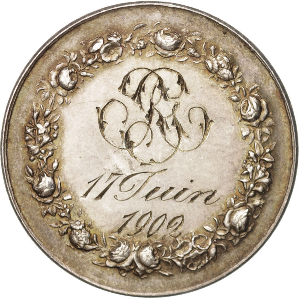 Francja, Medal, Médaille de mariage, Religie i wierzenia, 1902, AU(50-53)