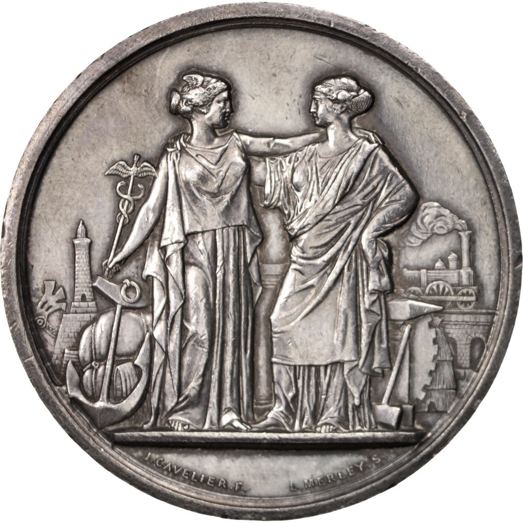 France, Medal, Comptoir National d'Escompte de Paris, Business & industry, 1850