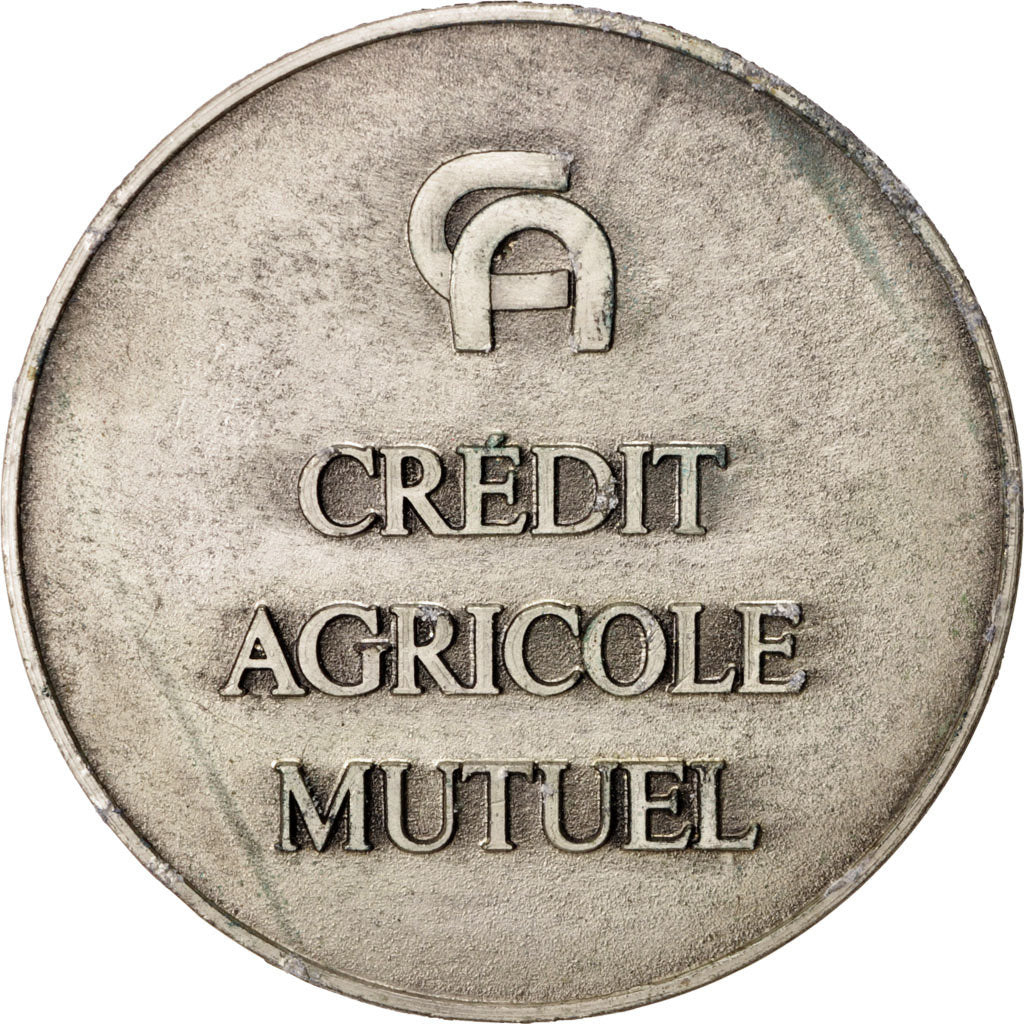 France, Medal, Crédit Agricole Mutuel, Business & industry, AU(50-53), Silvered