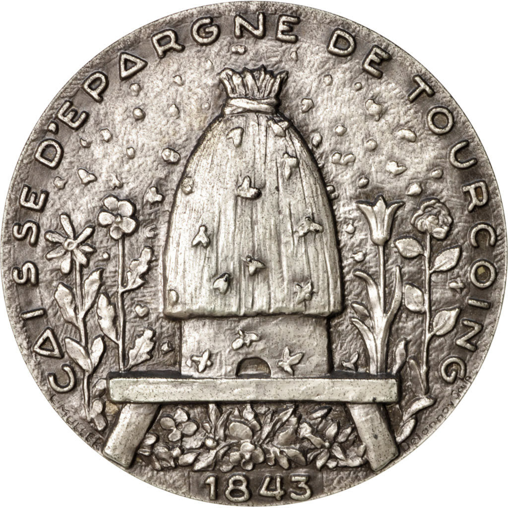 France, Medal, Caisse d'Épargne de Tourcoing, Business & industry, 1961