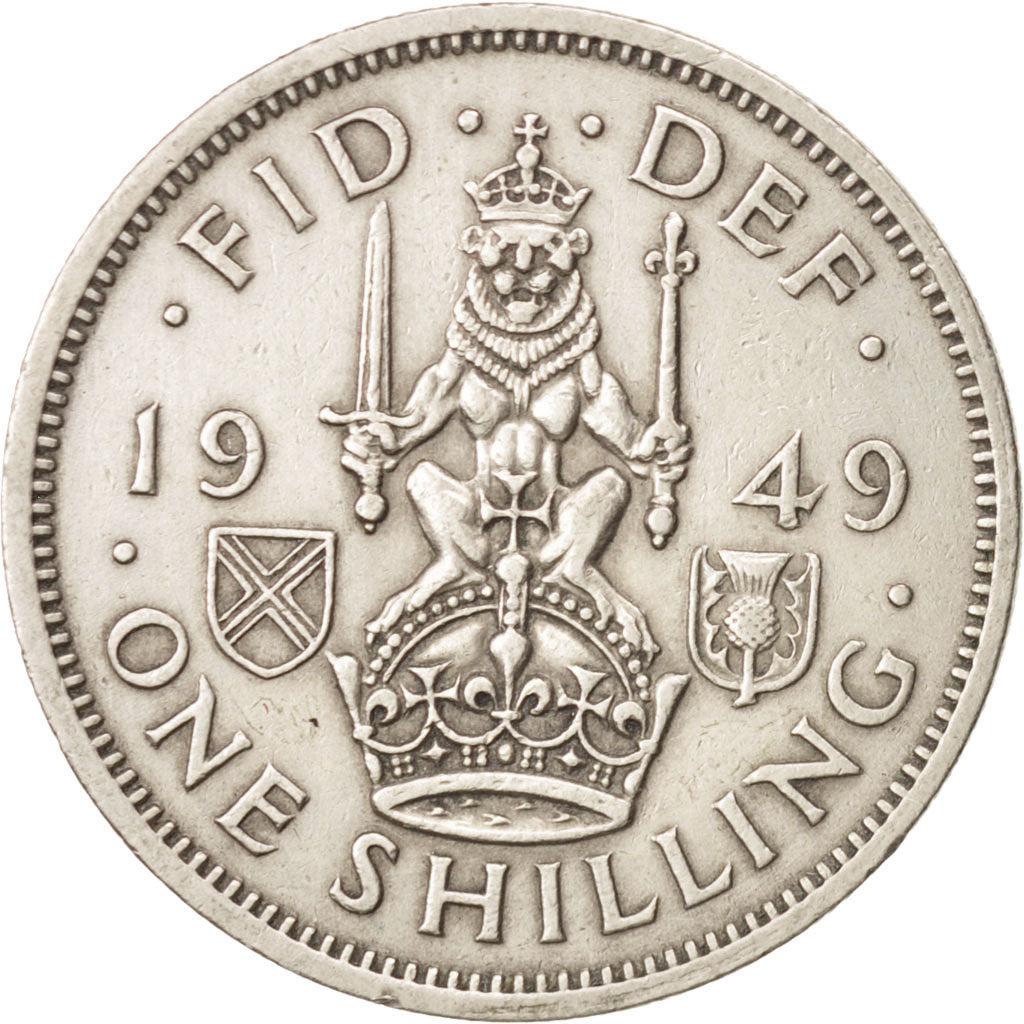 Coin, Great Britain, George VI, Shilling, 1949, AU(50-53), Copper-nickel, KM:876