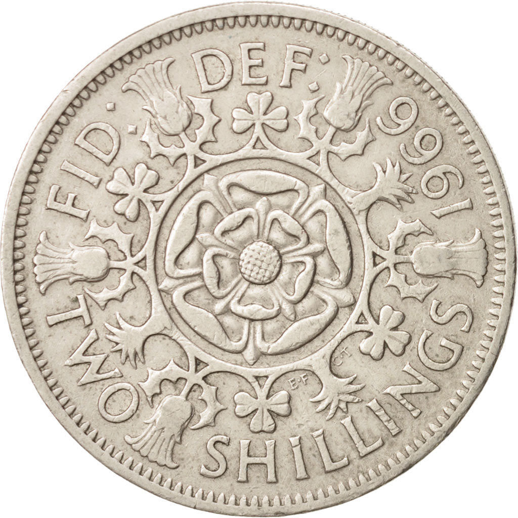 Moneta, Gran Bretagna, Elizabeth II, Florin, Two Shillings, 1966, MB+