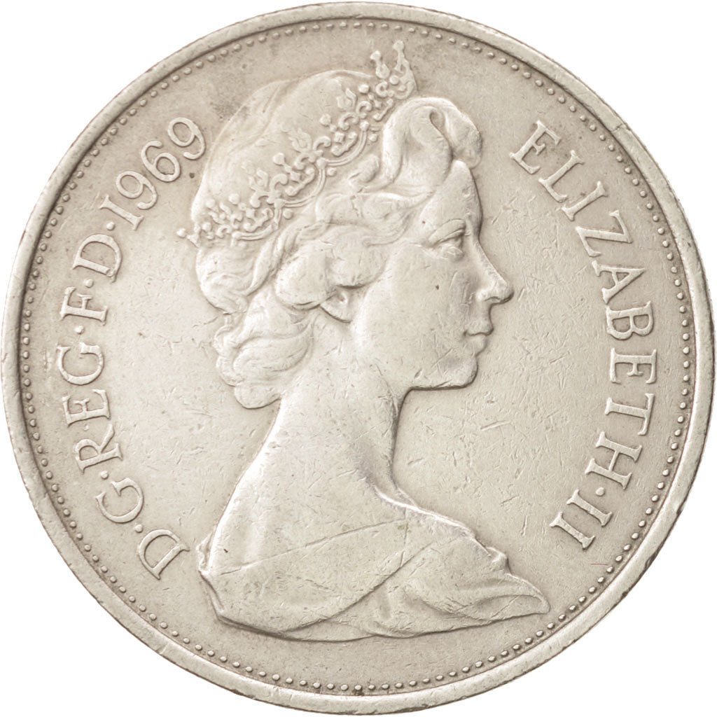 Monnaie, Grande-Bretagne, Elizabeth II, 10 New Pence, 1969, TTB+, Copper-nickel
