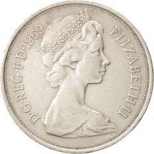 Monnaie, Grande-Bretagne, Elizabeth II, 10 New Pence, 1969, TTB+, Copper-nickel