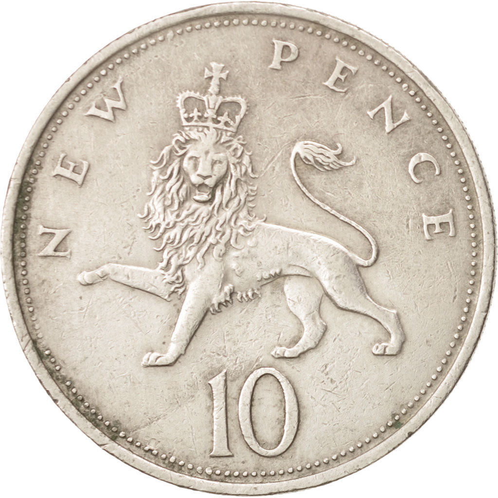 Monnaie, Grande-Bretagne, Elizabeth II, 10 New Pence, 1969, TTB+, Copper-nickel