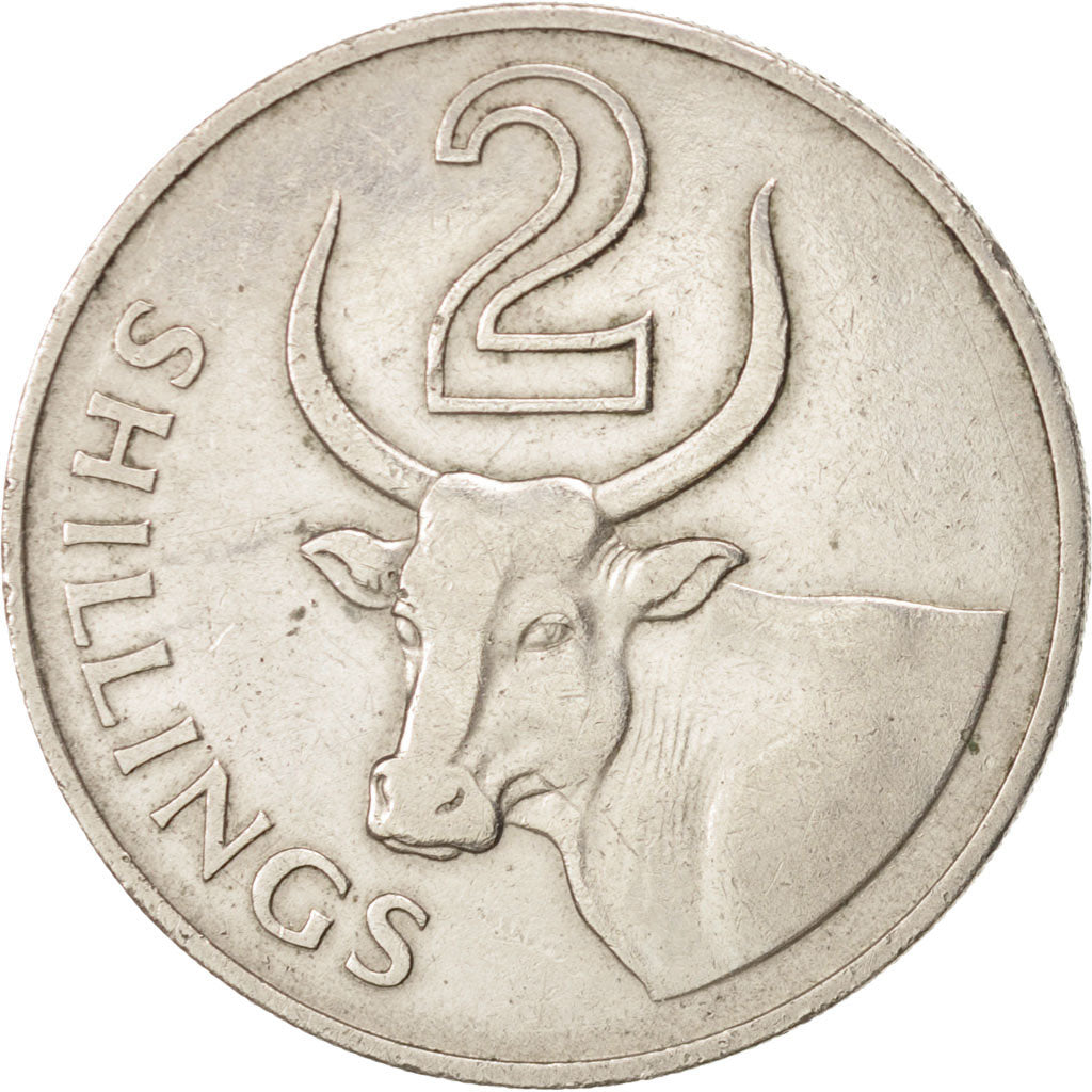 GAMBIA, THE, 2 Shillings, 1966, EF(40-45), Copper-nickel, KM:5