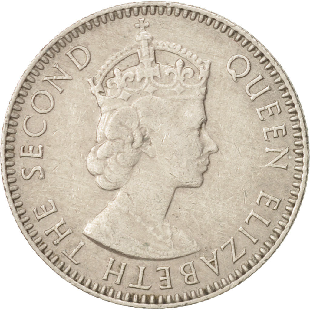 Mauritius, Elizabeth II, 1/4 Rupee, 1970, EF(40-45), Copper-nickel, KM:36
