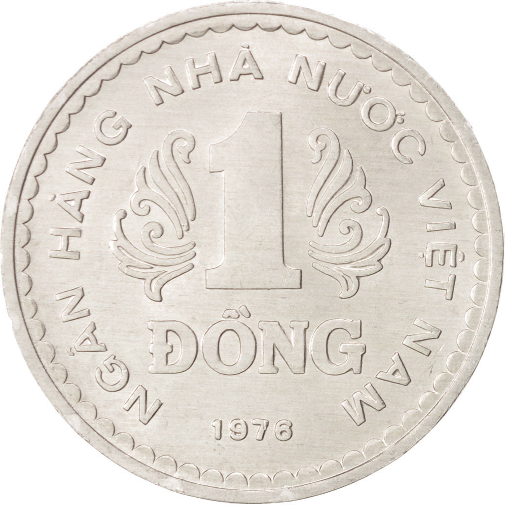 Moneta, Vietnam, SOCIALIST REPUBLIC, Dong, 1976, SPL-, Alluminio, KM:14