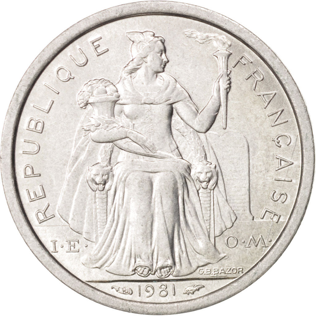 Polinesia francese, Franc, 1981, Paris, SPL, Alluminio, KM:11, Lecompte:14