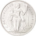 French Polynesia, 5 Francs, 1977, Paris, MS(60-62), Aluminum, KM:12