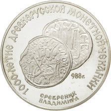 Münze, Russland, 3 Roubles, 1988, Leningrad, UNZ, Silber, KM:211