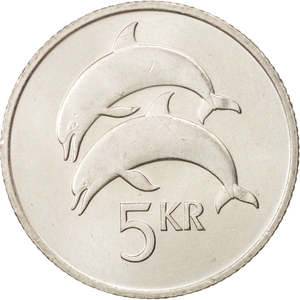 Islanda, 5 Kronur, 1981, SPL, Rame-nichel, KM:28