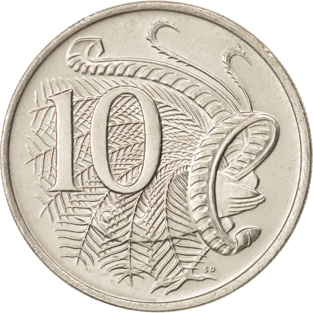 Coin, Australia, Elizabeth II, 10 Cents, 1981, AU(55-58), Copper-nickel, KM:65