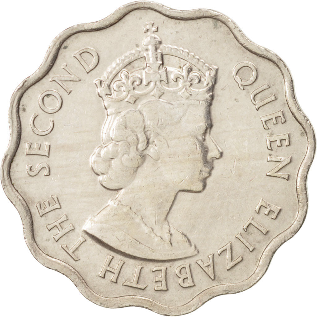 Coin, Mauritius, Elizabeth II, 10 Cents, 1975, AU(50-53), Copper-nickel, KM:33