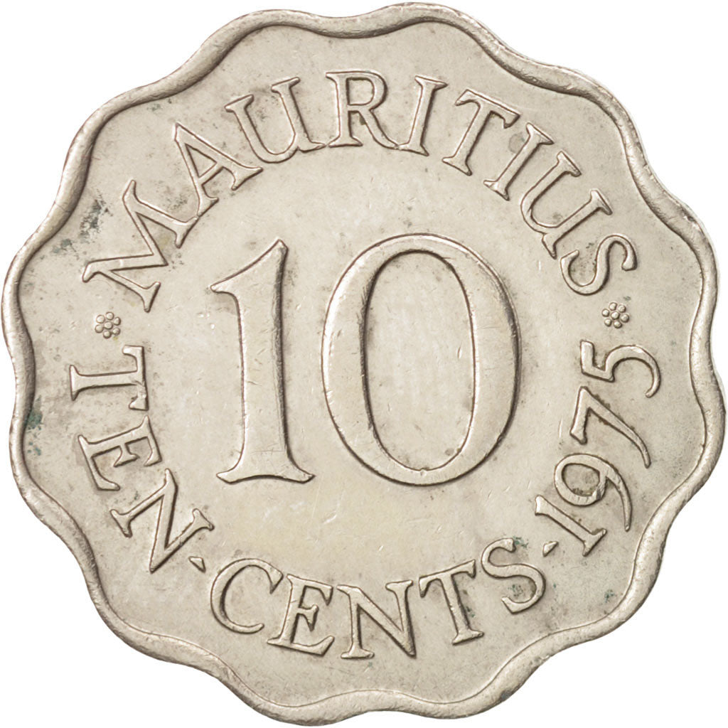 Coin, Mauritius, Elizabeth II, 10 Cents, 1975, AU(50-53), Copper-nickel, KM:33