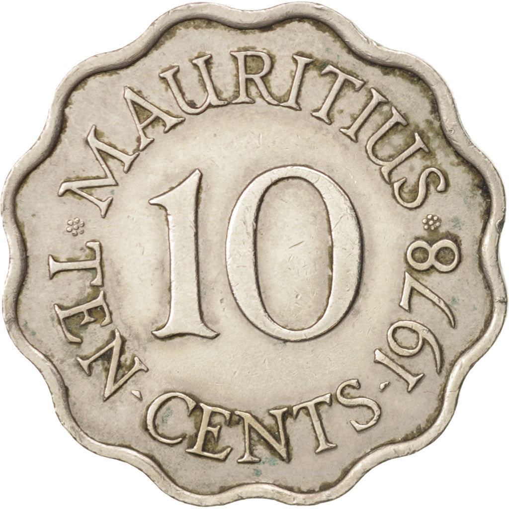 Coin, Mauritius, Elizabeth II, 10 Cents, 1978, EF(40-45), Copper-nickel, KM:33