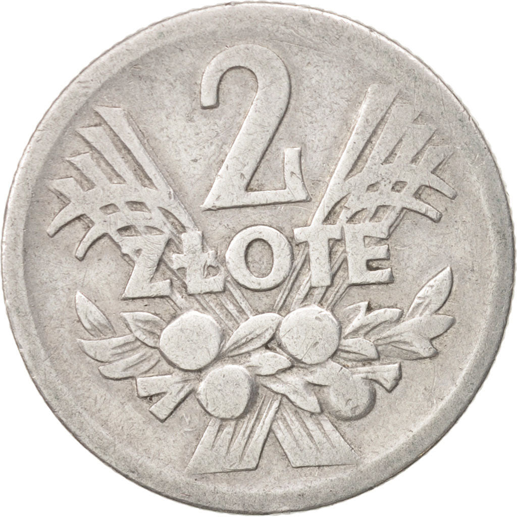 Moneta, Polonia, 2 Zlote, 1958, Warsaw, BB, Alluminio, KM:46