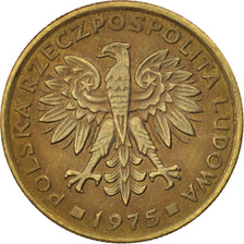 Moneda, Polonia, 2 Zlote, 1975, Warsaw, MBC, Latón, KM:80.1