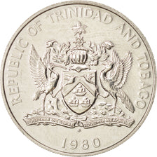 TRINIDAD & TOBAGO, 50 Cents, 1980, AU(55-58), Copper-nickel, KM:33