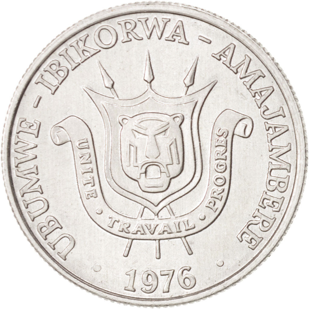 Burundi, Franc, 1976, UNZ, Aluminium, KM:19