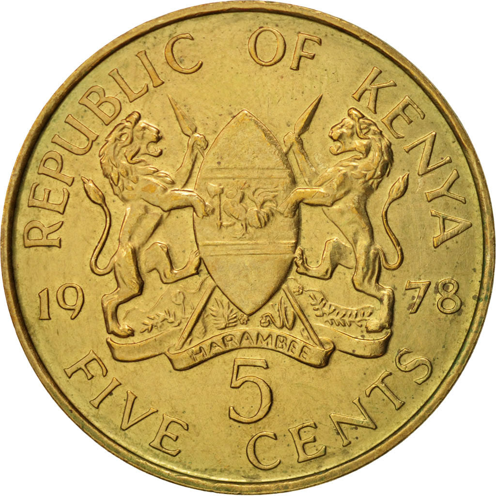 Moneta, Kenya, 5 Cents, 1978, BB+, Nichel-ottone, KM:10
