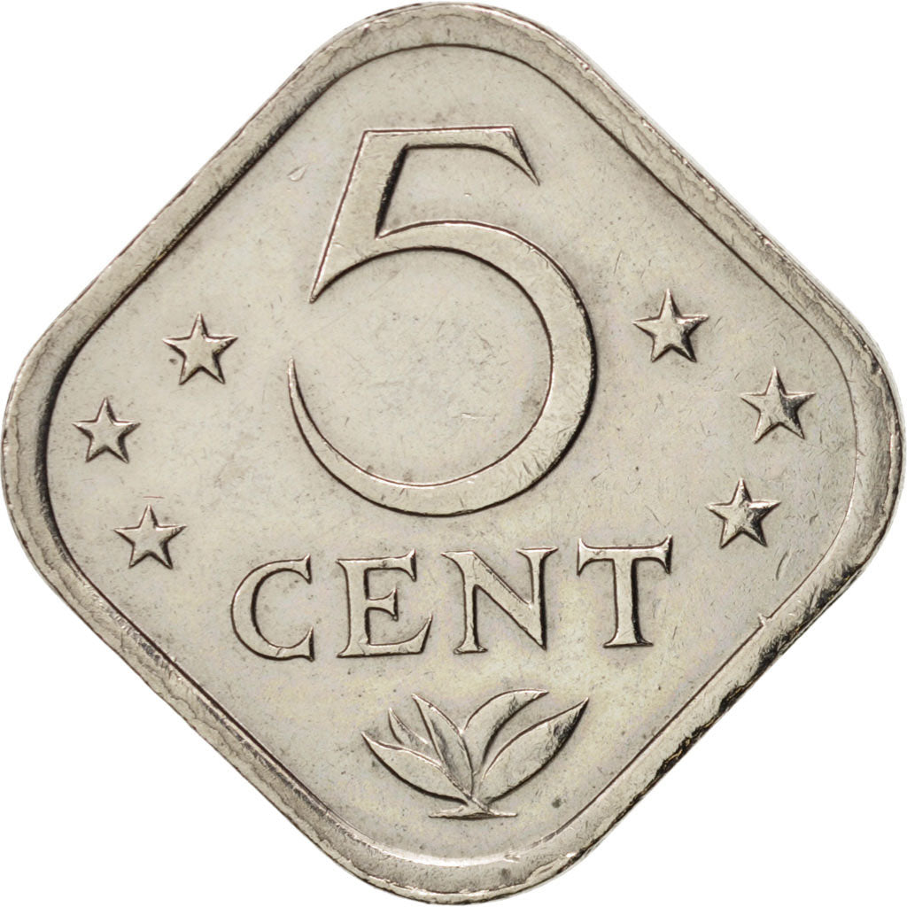 Coin, Netherlands Antilles, Juliana, 5 Cents, 1978, AU(55-58), Copper-nickel