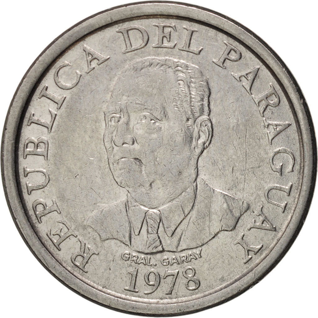 Paraguay, 10 Guaranies, 1978, AU(50-53), Stainless Steel, KM:167