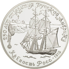 RUSSIA, 3 Roubles, 1991, Leningrad, KM #264, MS(65-70), Silver, 34.90