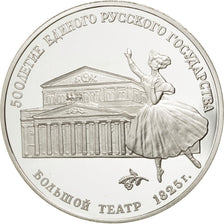 RUSSIA, 3 Roubles, 1991, Leningrad, KM #274, MS(65-70), Silver, 34.72