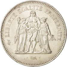 Coin, France, Hercule, 50 Francs, 1976, Paris, MS(60-62), Silver, KM:941.1