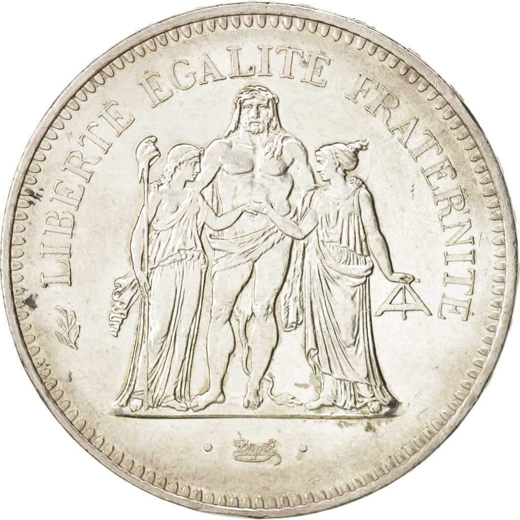 Coin, France, Hercule, 50 Francs, 1976, Paris, AU(55-58), Silver, KM:941.1