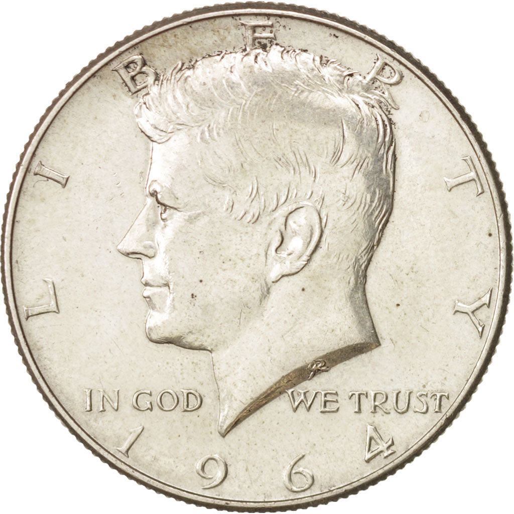 Coin, United States, Kennedy Half Dollar, Half Dollar, 1964, U.S. Mint