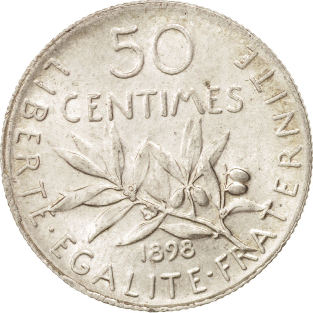 France, Semeuse, 50 Centimes, 1898, Paris, SPL, Argent, KM:854, Gadoury:420