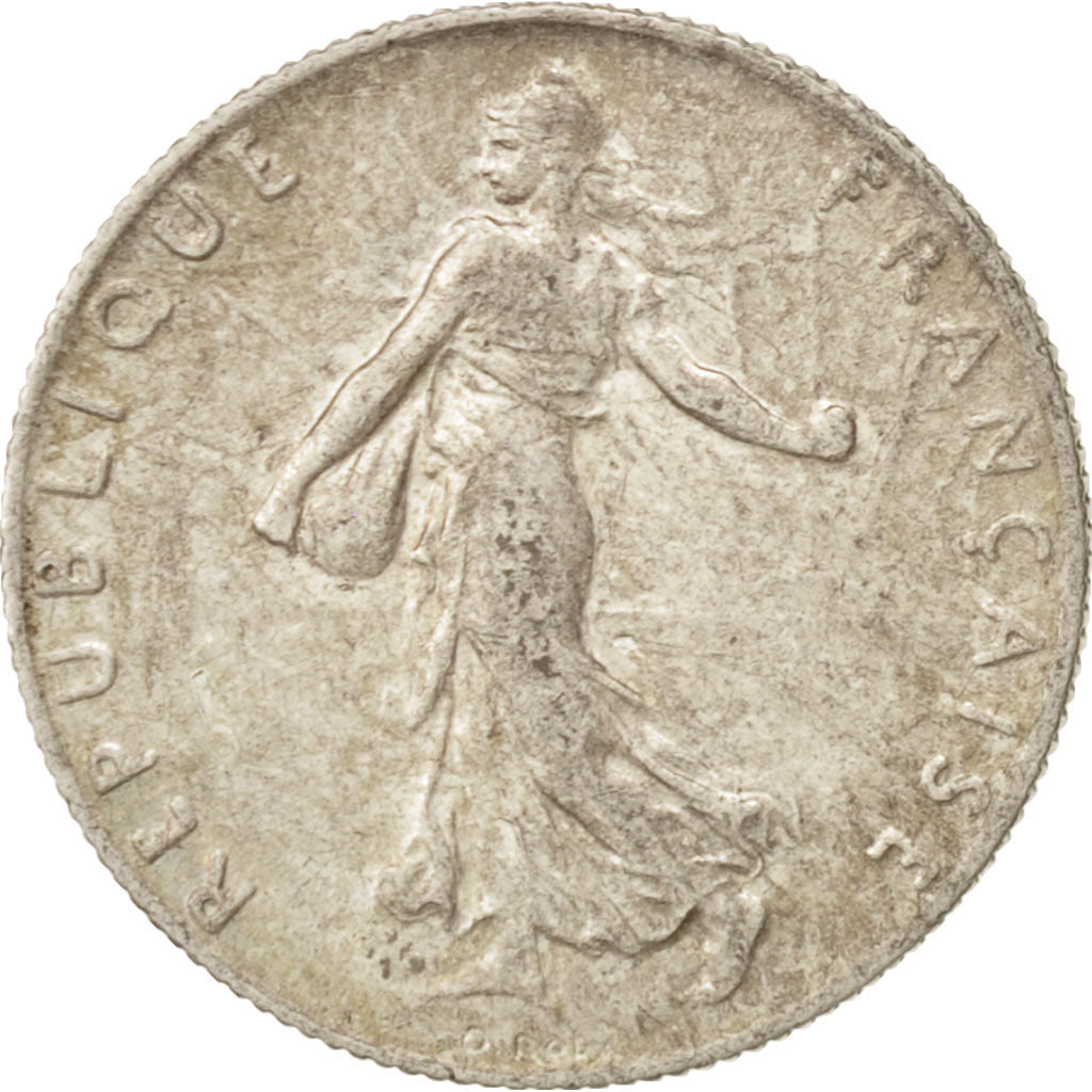 Coin, France, Semeuse, 50 Centimes, 1916, Paris, AU(55-58), Silver, KM:854