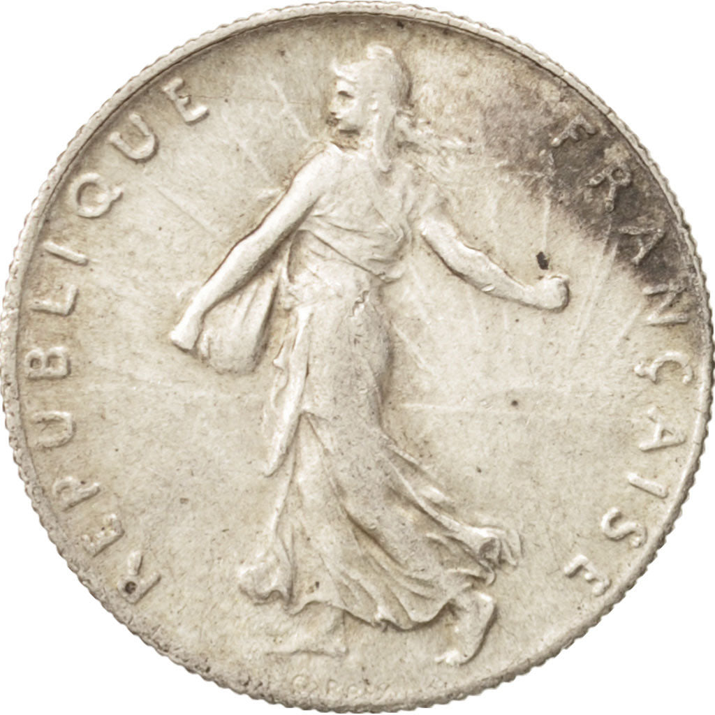 Munten, Frankrijk, Semeuse, 50 Centimes, 1919, Paris, PR+, Zilver, KM:854